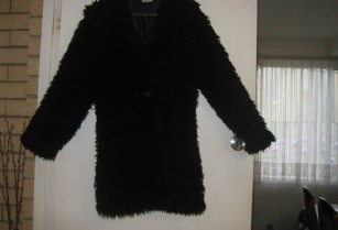 coat black with two buttons