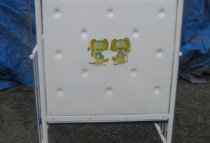 COT WHITE STEEL FRAME