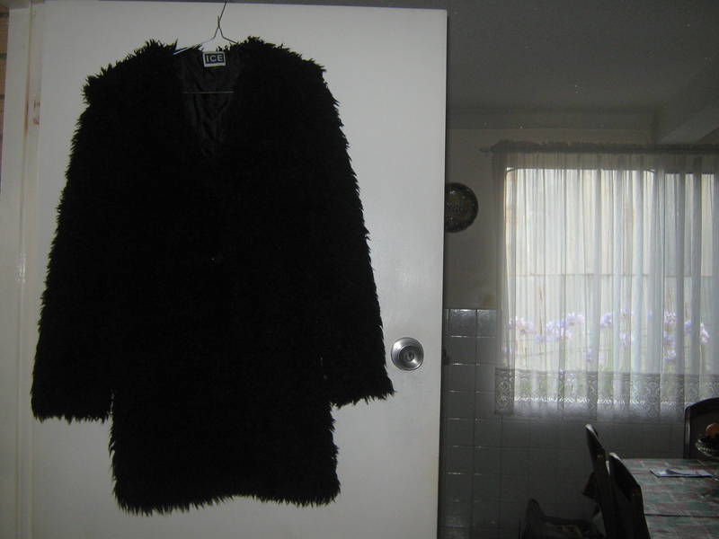 coat black with two buttons