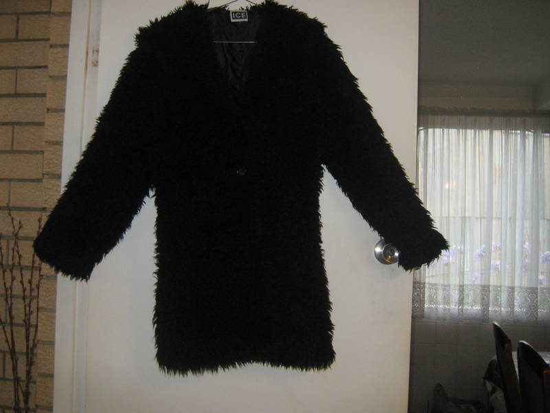 coat black with two buttons