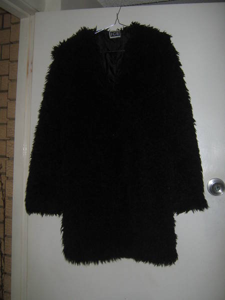 coat black with two buttons