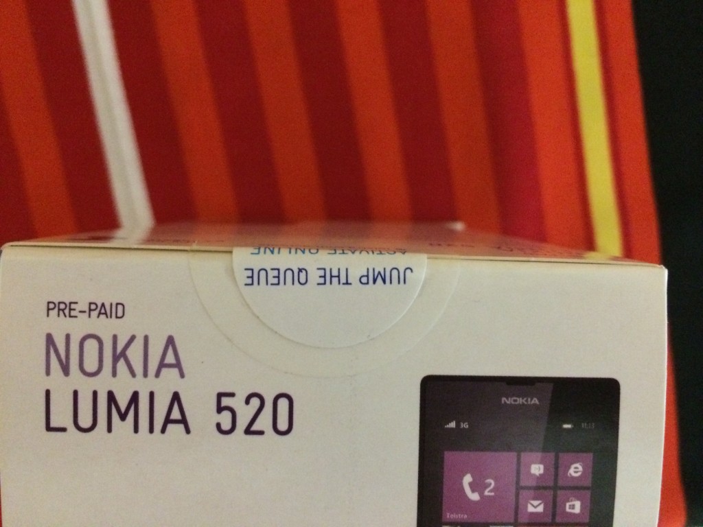TELSTRA/ALDI/BOOST NOKIA LUMIA 520 WINDOWS 8+NEXT G+3G+BLUE TICK+1GHz+WIFI+GPS